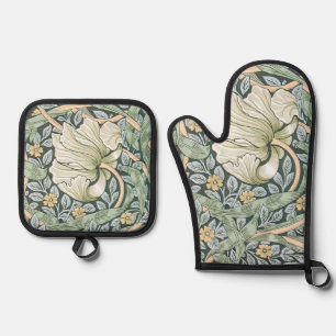 William Morris Pimpernel Floral Wallpaper Ofenhandschuh & Topflappen-Set