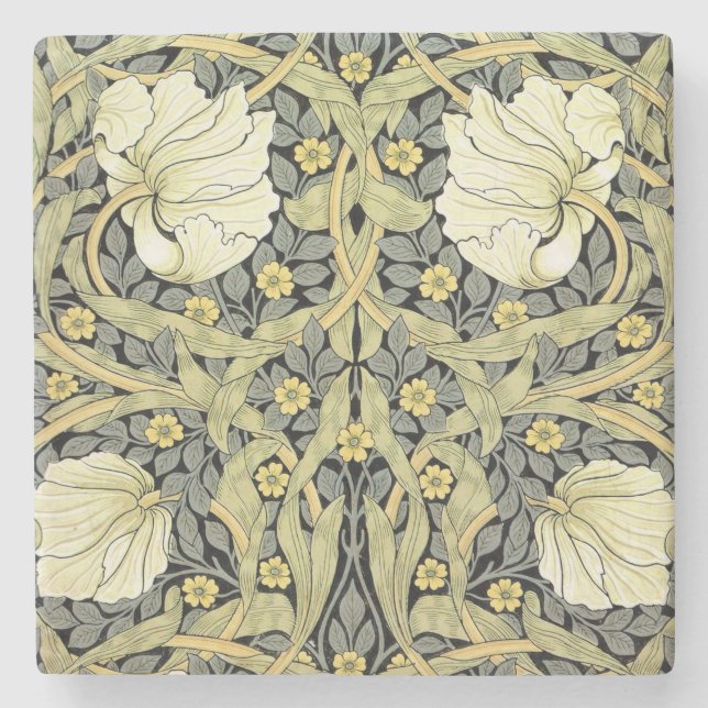 William Morris Pimpernel Floral Wallpaper Steinuntersetzer (Vorderseite)