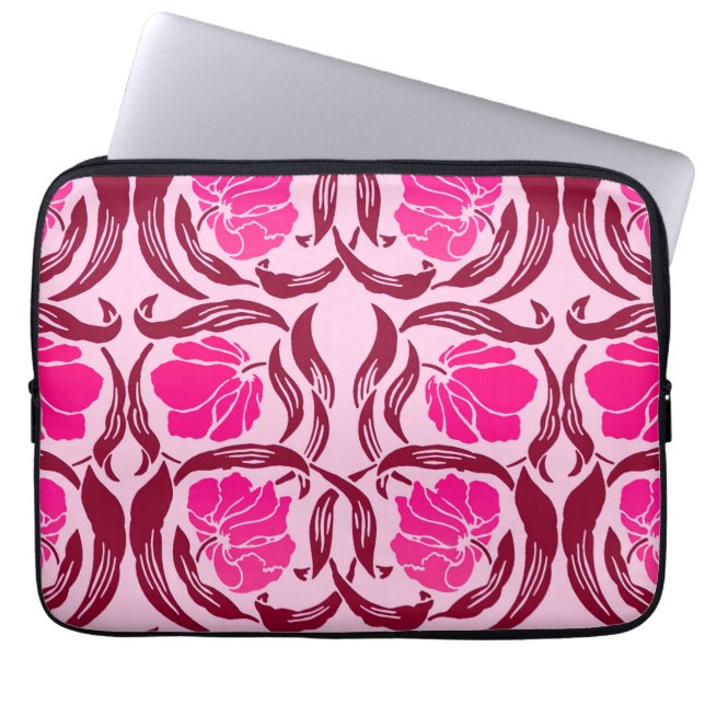 William Morris Pimpernel, Fuchsia & Light Pink Laptopschutzhülle (Vorderseite)