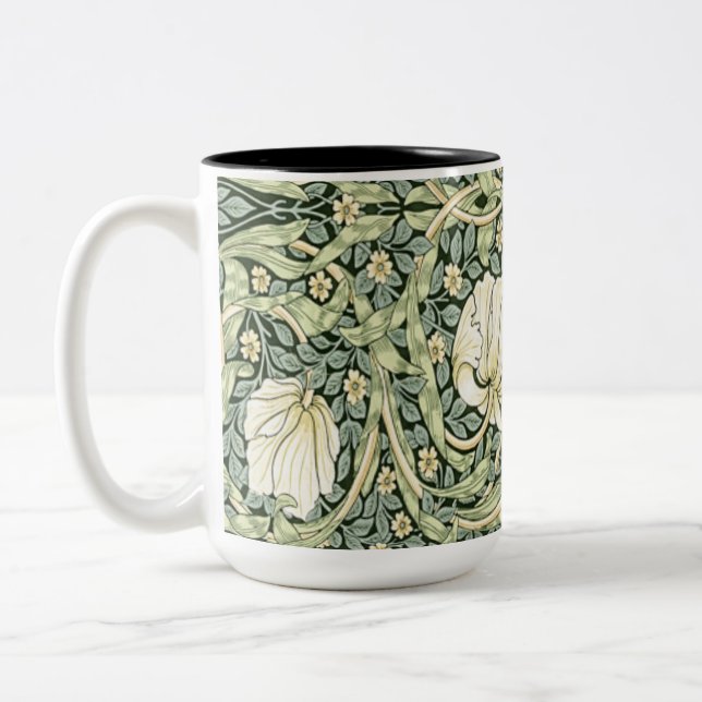 William Morris Pimpernel Green Zweifarbige Tasse (Links)