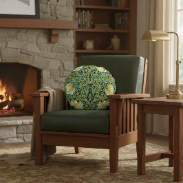 William Morris Pimpernel Mission Style Rundes Kissen