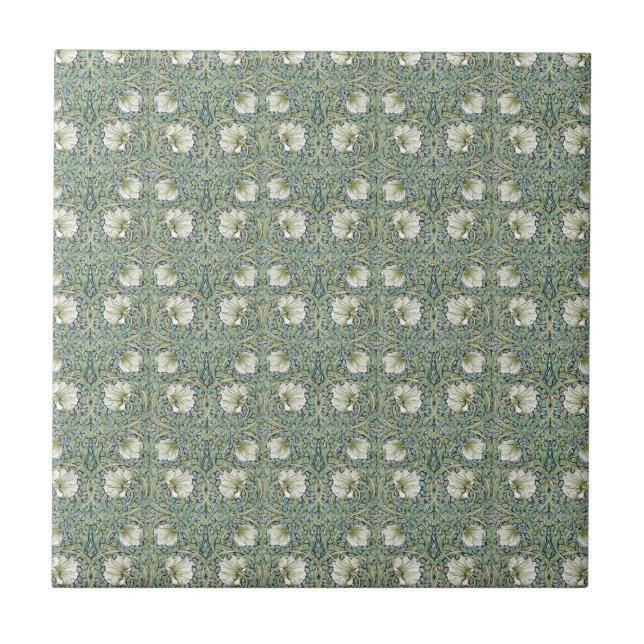 William Morris Pimpernel-Muster Fliese (Vorderseite)