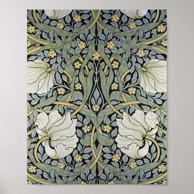William Morris - Pimpernel-Musterdesign Poster (Vorne)