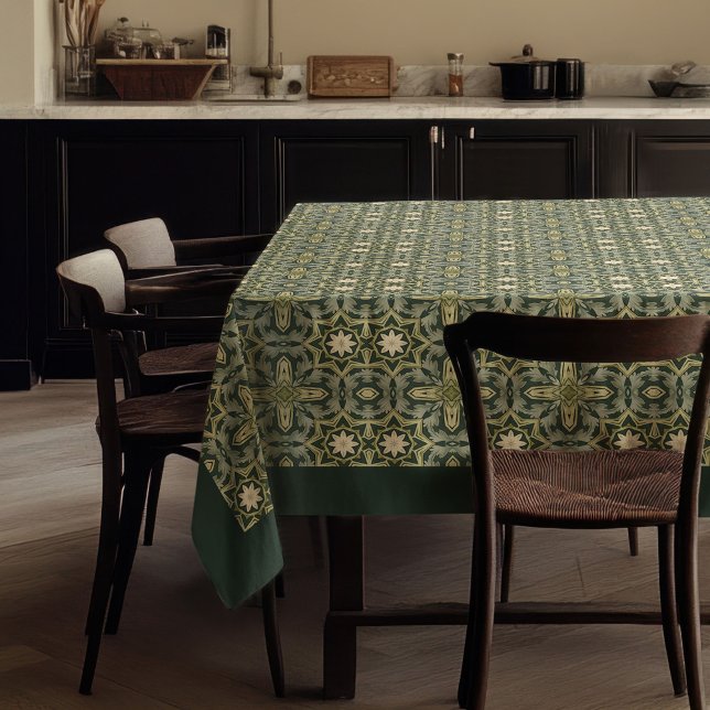 William Morris Pimpernel Pattern Green Gold Tischdecke (William Morris Pimpernel Pattern Green Gold Tablecloth
)
