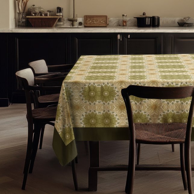 William Morris Pimpernel Pattern pastellfarben Gre Tischdecke (William Morris Pimpernel Pattern pastel Green Gold)