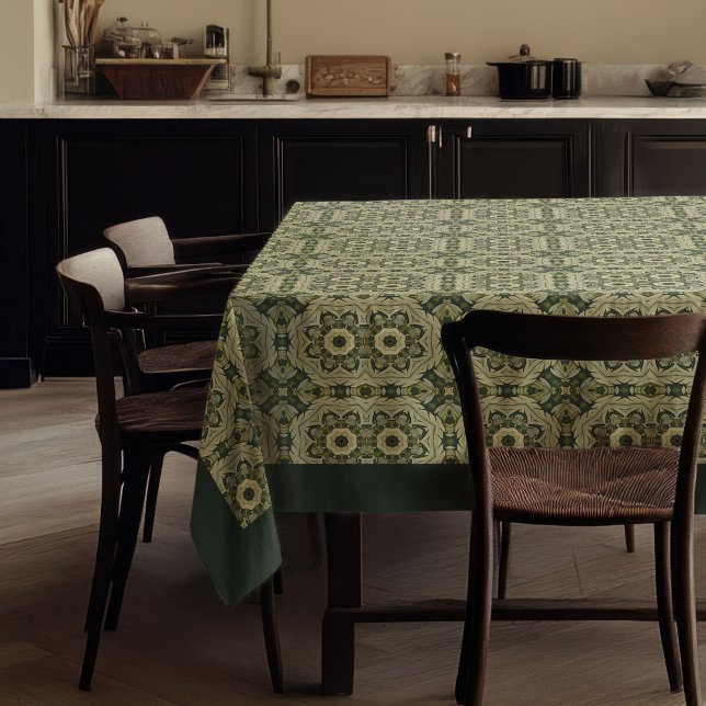 William Morris Pimpernel Pattern Weichpastellgrün Tischdecke (William Morris Pimpernel Pattern soft pastel green Tablecloth)
