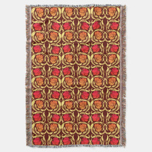 William Morris Pimpernel, Rostorange und Braun  Decke