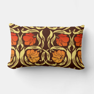 William Morris Pimpernel, Rust Orange und Brown Lendenkissen