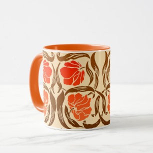 William Morris Pimpernel, Rust Orange und Brown Tasse