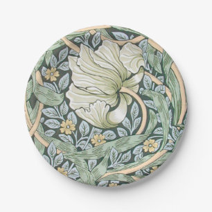 William Morris Pimpernel Tulpen Botanische Kunst Pappteller