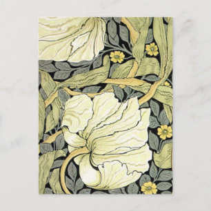 William Morris Pimpernel Tulpen Botanische Kunst Postkarte