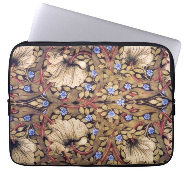William Morris Pimpernel Vintag Floral Laptopschutzhülle (Vorderseite)