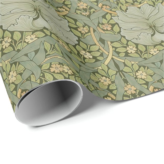 William Morris Pimpernel Vintag Pattern Geschenkpapier (Rolleneckpunkt)