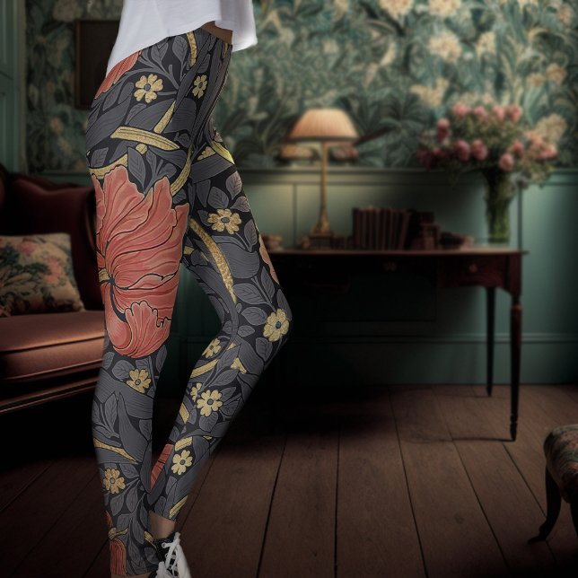 William Morris Pimpernel Vintag Pattern Leggings (Von Creator hochgeladen)