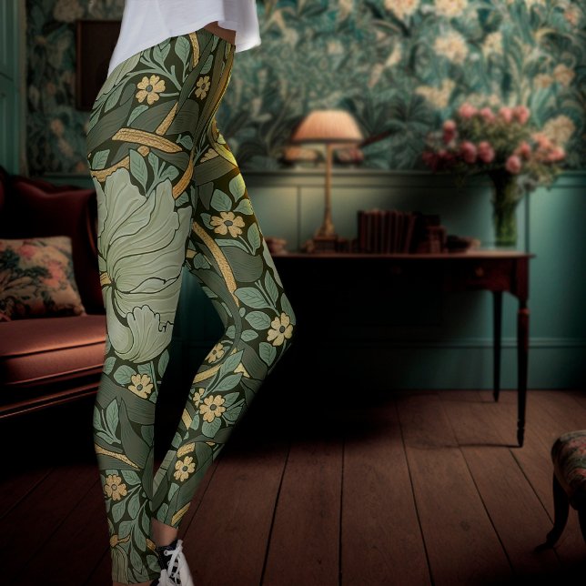 William Morris Pimpernel Vintag Pattern Leggings (Von Creator hochgeladen)