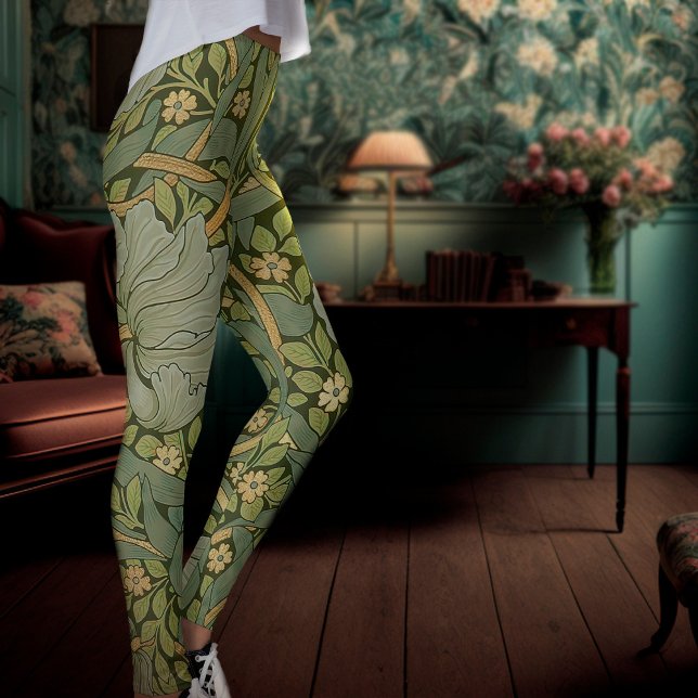 William Morris Pimpernel Vintag Pattern Leggings (Von Creator hochgeladen)