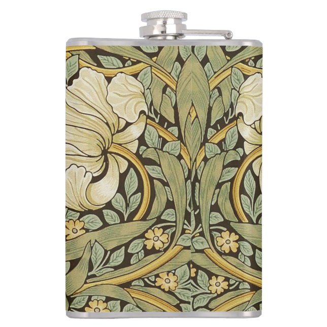 William Morris Pimpernel Vintag Pre-Raphaelite Flachmann (Rückseite)