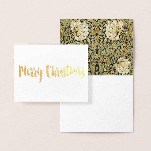 William Morris Pimpernel Vintag Pre-Raphaelite Folienkarte (Anzeige)