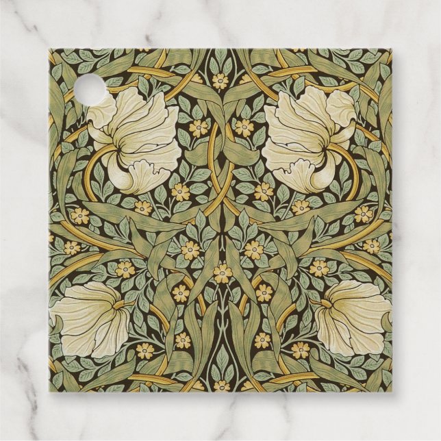 William Morris Pimpernel Vintag Pre-Raphaelite Geschenkanhänger (Vorderseite)