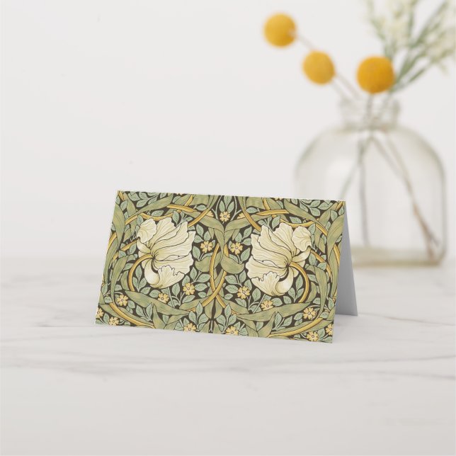 William Morris Pimpernel Vintag Pre-Raphaelite Platzkarte (Vorderseite)