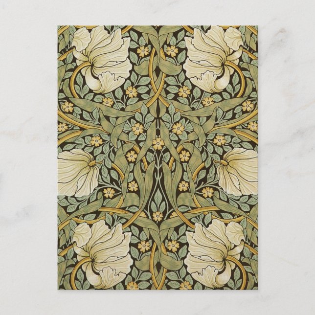 William Morris Pimpernel Vintag Pre-Raphaelite Postkarte (Vorderseite)