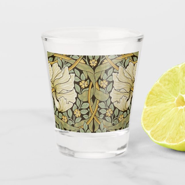 William Morris Pimpernel Vintag Pre-Raphaelite Schnapsglas (Vorderseite)