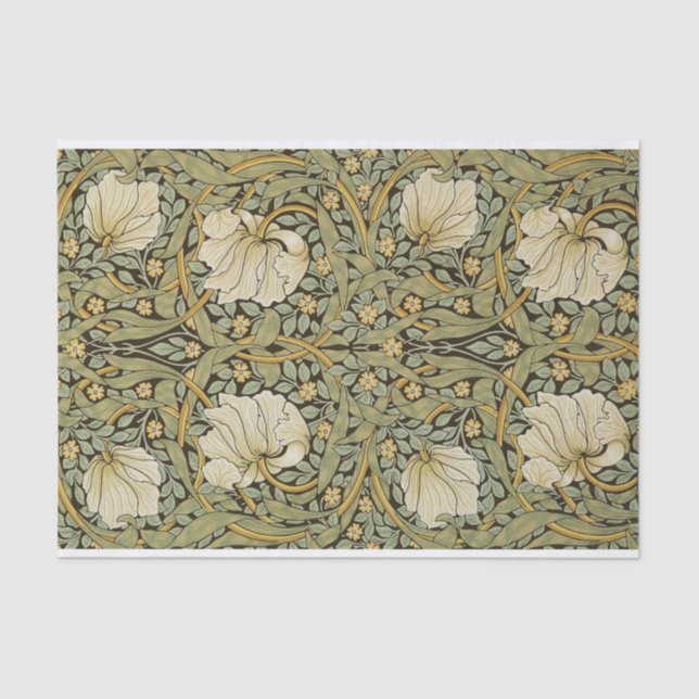 William Morris Pimpernel Vintag Pre-Raphaelite Seidenpapier (Vorderseite)