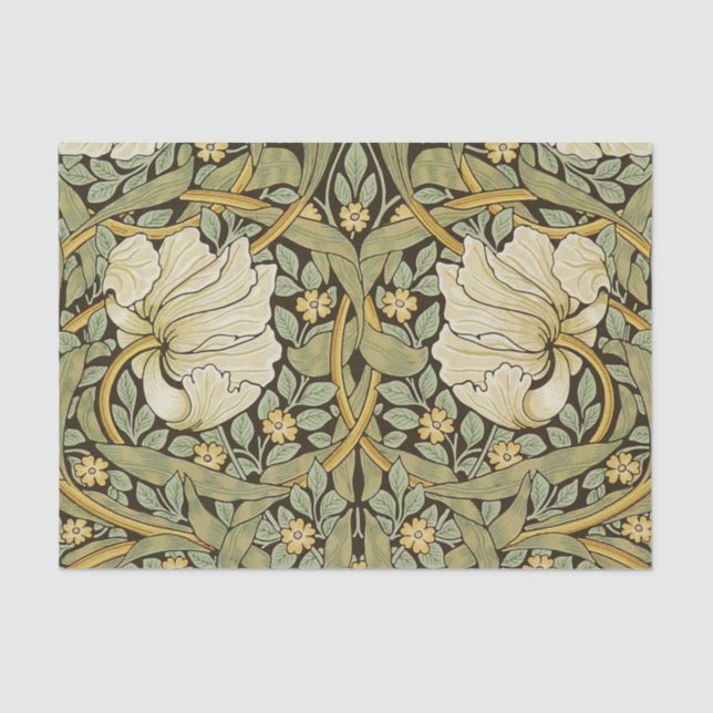 William Morris Pimpernel Vintag Pre-Raphaelite Seidenpapier (Vorderseite)
