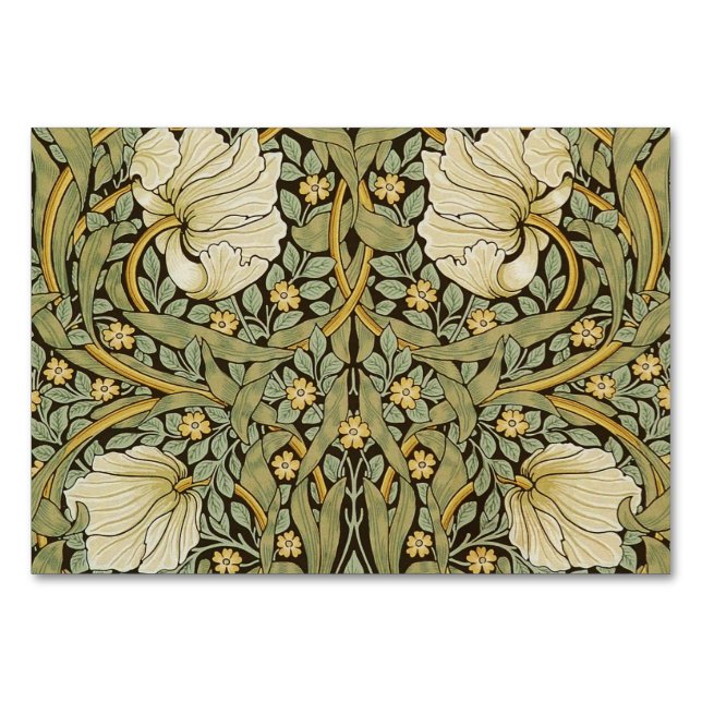 William Morris Pimpernel Vintag Pre-Raphaelite Tischnummer (Vorderseite)
