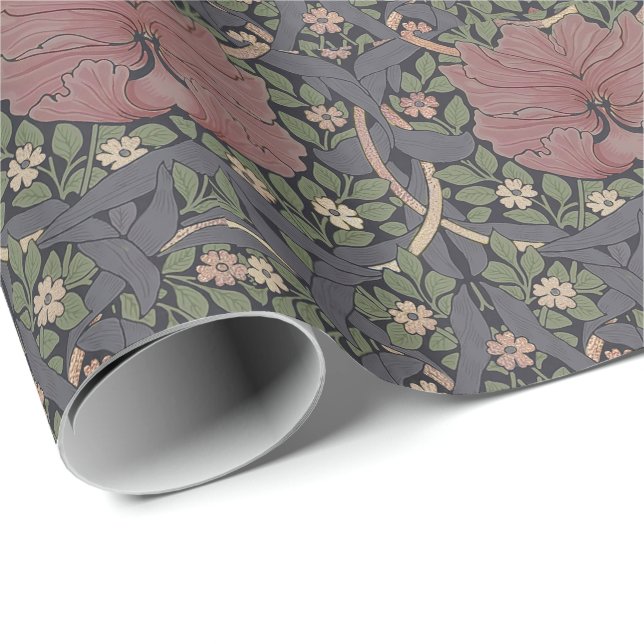 William Morris Pimpernel Vintage Muster Geschenkpa Geschenkpapier (Rolleneckpunkt)
