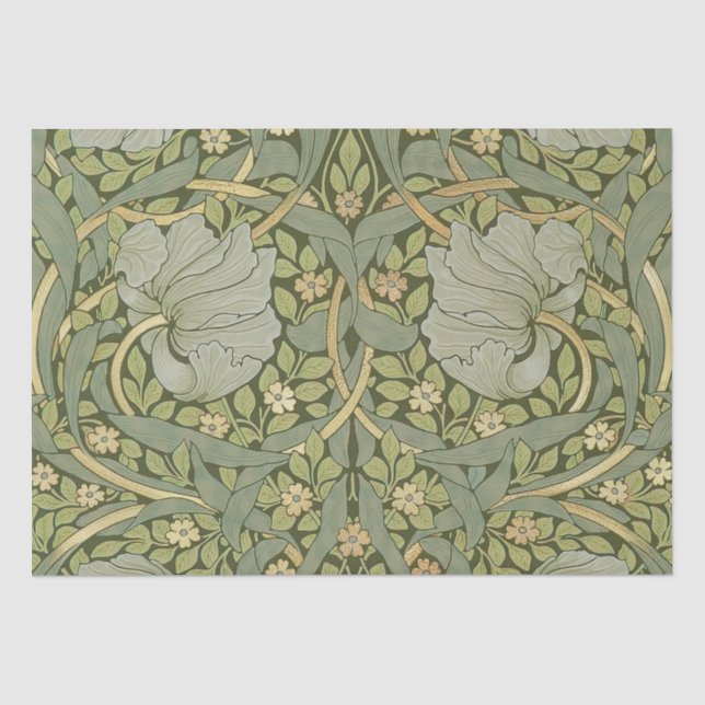 William Morris Pimpernel Vintage-Muster Seidenpapier (Vorderseite)
