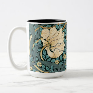 William Morris Pimpernel Vintage Muster Zweifarbig Zweifarbige Tasse