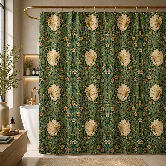 William Morris  Pimpernel Vintage Präraffaelit Duschvorhang (Von Creator hochgeladen)