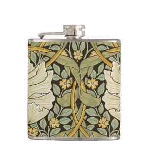 William Morris Pimpernel Vintage Präraffaelit Flachmann