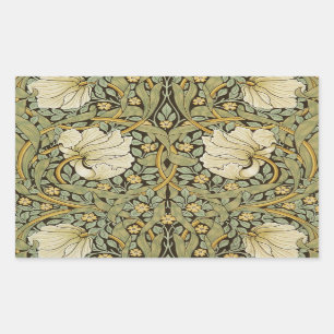 William Morris Pimpernel Vintage Vor-Raphaelite Rechteckiger Aufkleber