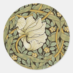 William Morris Pimpernel Vintage Vor-Raphaelite Runder Aufkleber