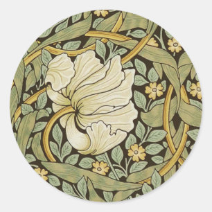 William Morris Pimpernel Vintage Vor-Raphaelite Runder Aufkleber