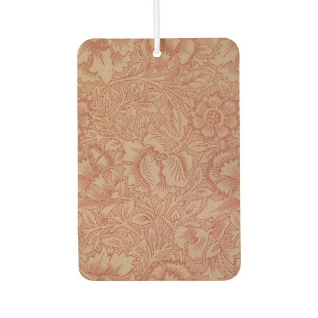 William Morris Pink Poppy Blume Floral Autolufterfrischer (Vorderseite)
