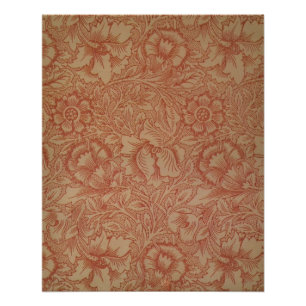 William Morris Pink Poppy Blume Floral Poster