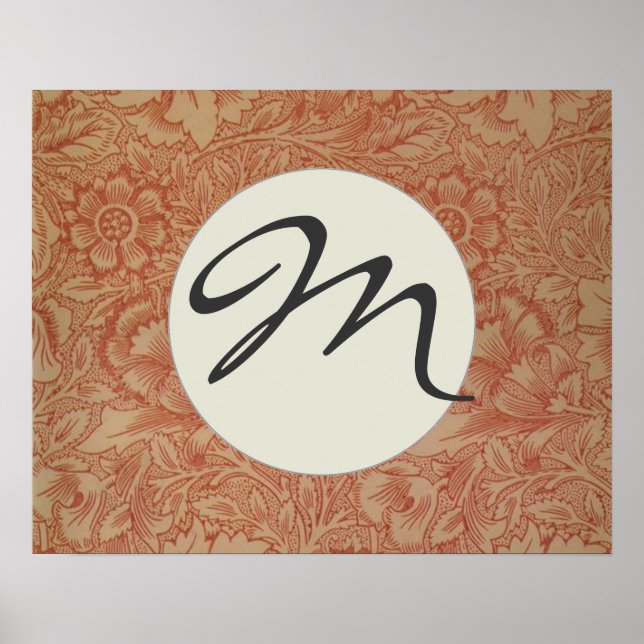 William Morris Pink Poppy Blume Floral Poster (Vorne)