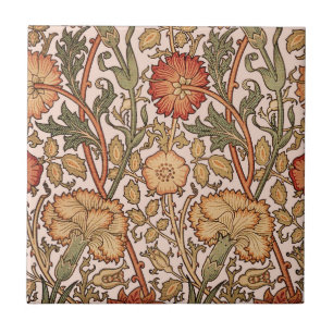 William Morris Pink Rose Blume Wallpaper Pattern Fliese