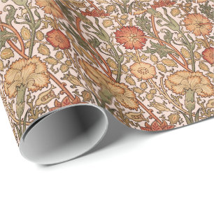William Morris Pink Rose Blume Wallpaper Pattern Geschenkpapier