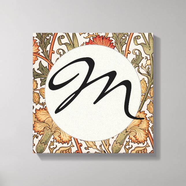 William Morris Pink Rose Blume Wallpaper Pattern Leinwanddruck (Vorderseite)