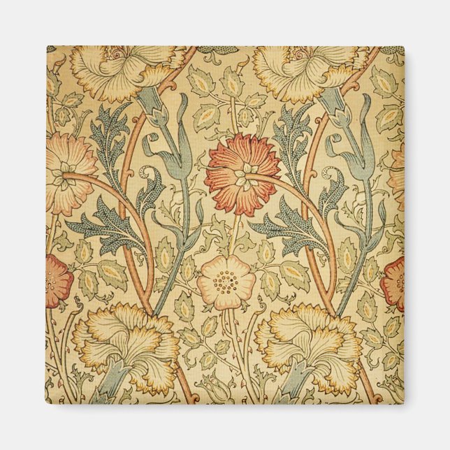 William Morris Pink Rose Blume Wallpaper Pattern Magnet (Vorne)