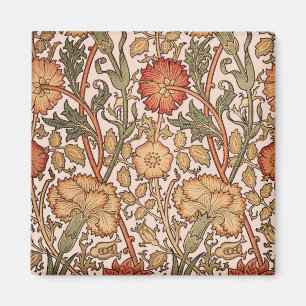William Morris Pink Rose Blume Wallpaper Pattern Magnet