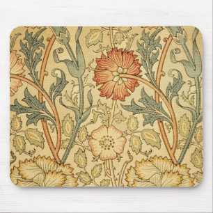 William Morris Pink Rose Blume Wallpaper Pattern Mousepad