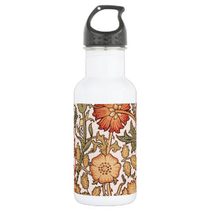 William Morris Pink Rose Blume Wallpaper Pattern Trinkflasche