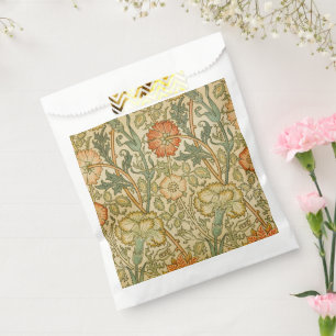 William Morris Pink Rose Border Blumenkunst Geschenktütchen
