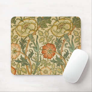 William Morris Pink Rose Border Floral Art Mousepad