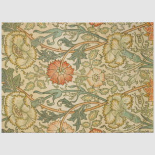 William Morris Pink Rose Border Floral Art Seidenpapier